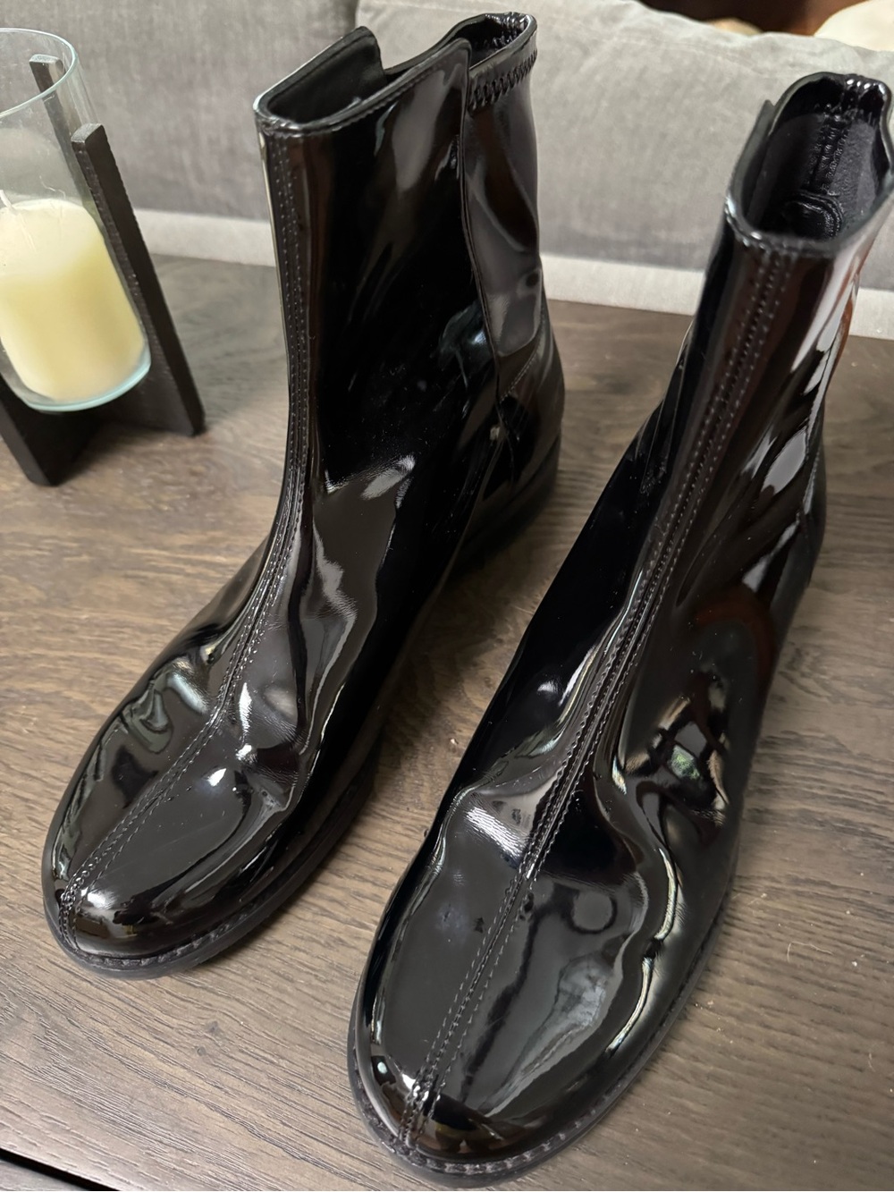 Stuart Weitzman Patent Leather Boots, size 10